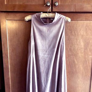 Faux suede pink/blush shift dress